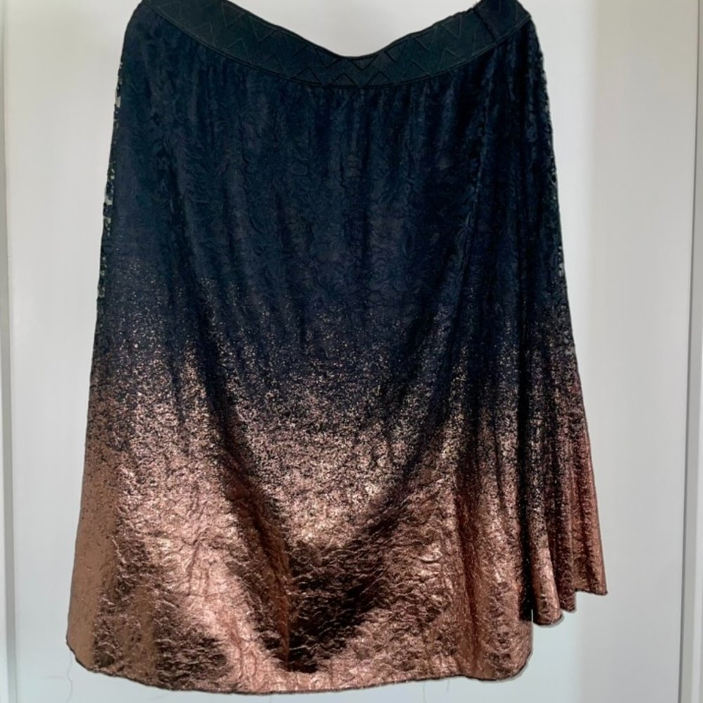 Lularoe Midi Skirt, 2XL, black & gold - Picture 4 of 7
